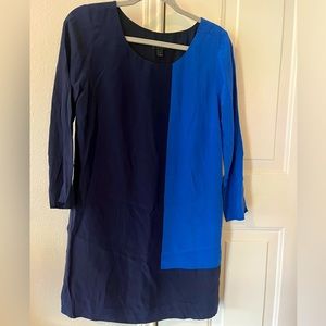 J. Crew Blue Color-block dress size 6